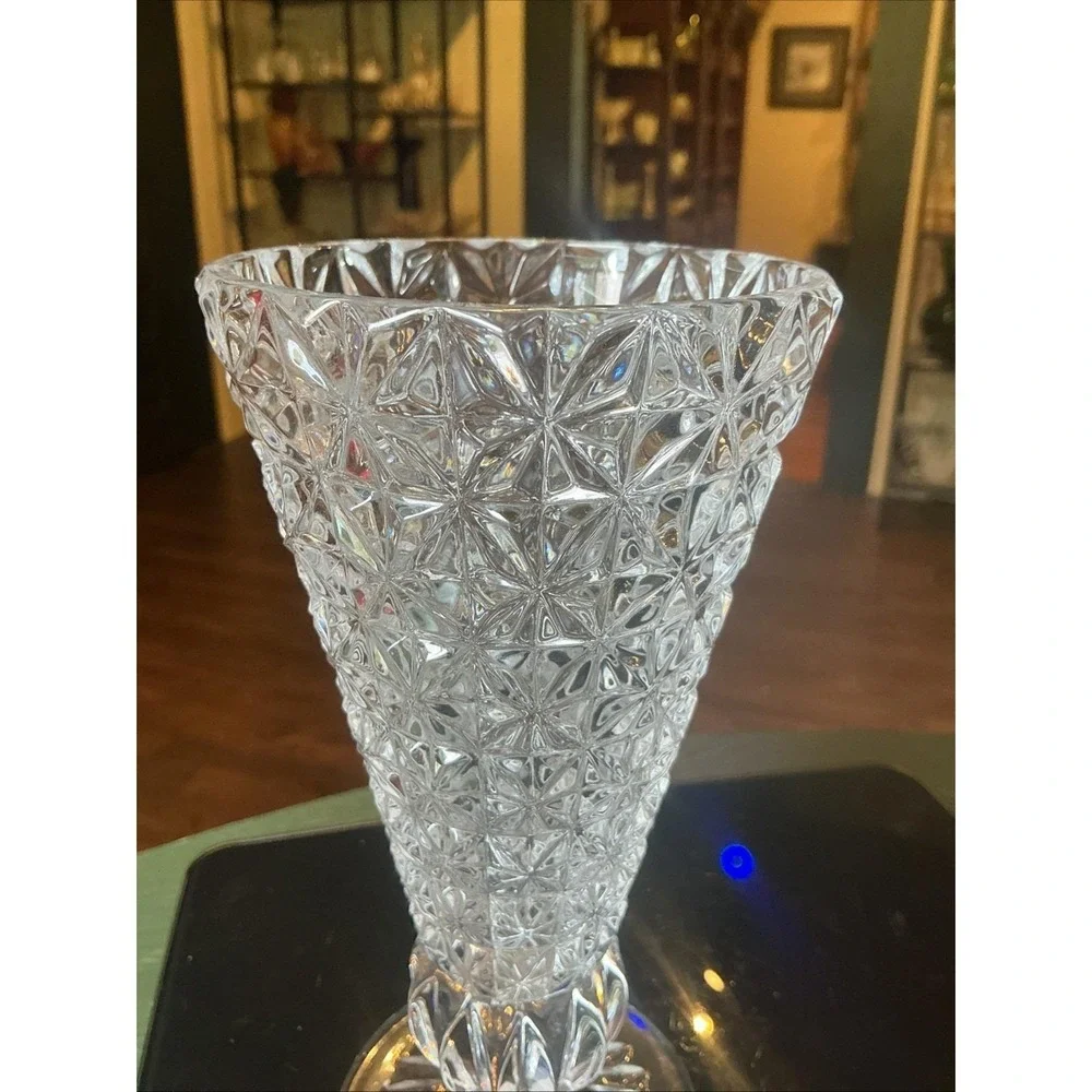 Vintage‎ Princess House 24% Heavy Lead Crystal Star Diamond Cut 8